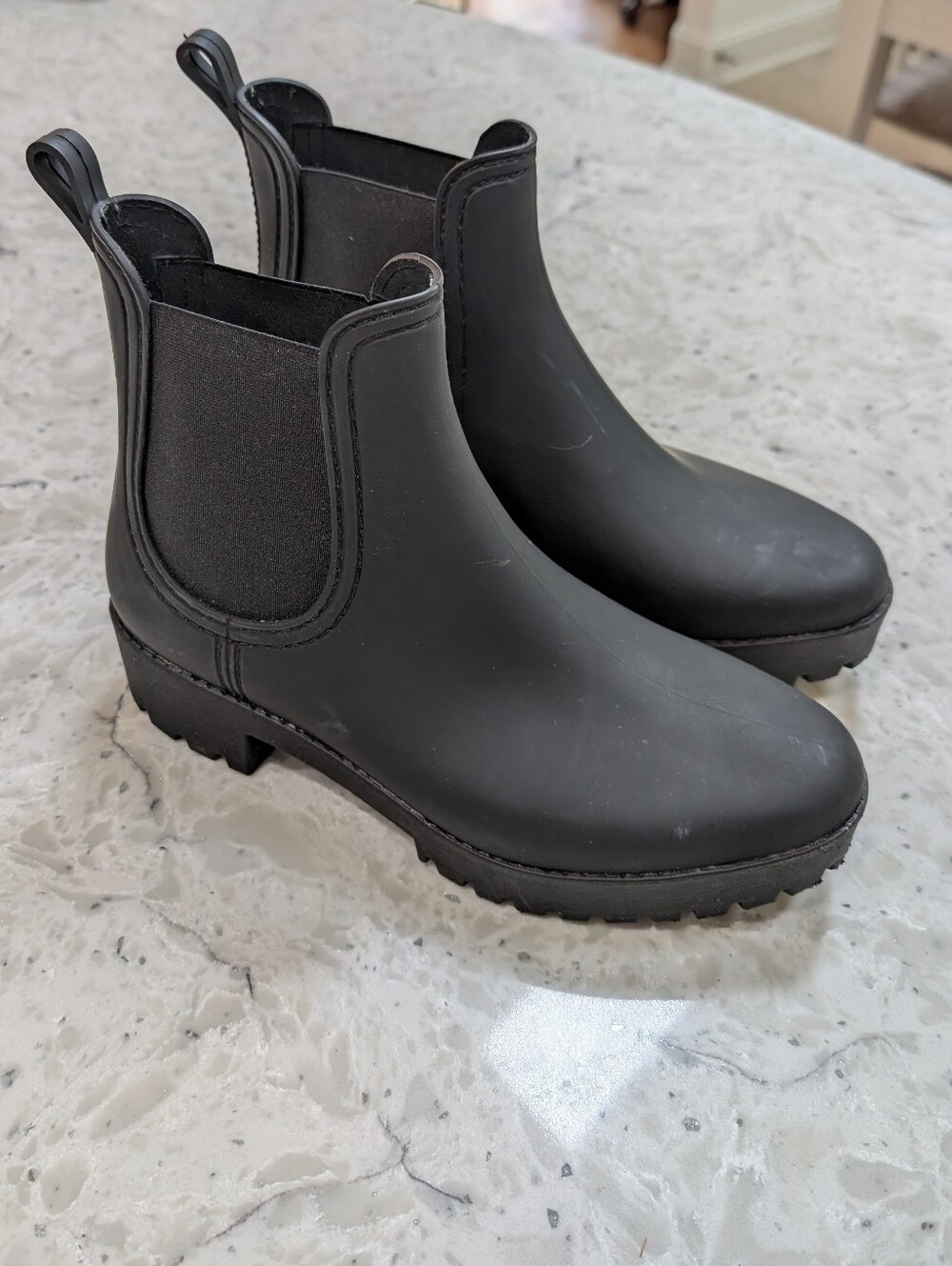 Jeffrey Campbell Raindrop Chelsea Boot Chunky Matte Black 9 - Picture 2 of 6